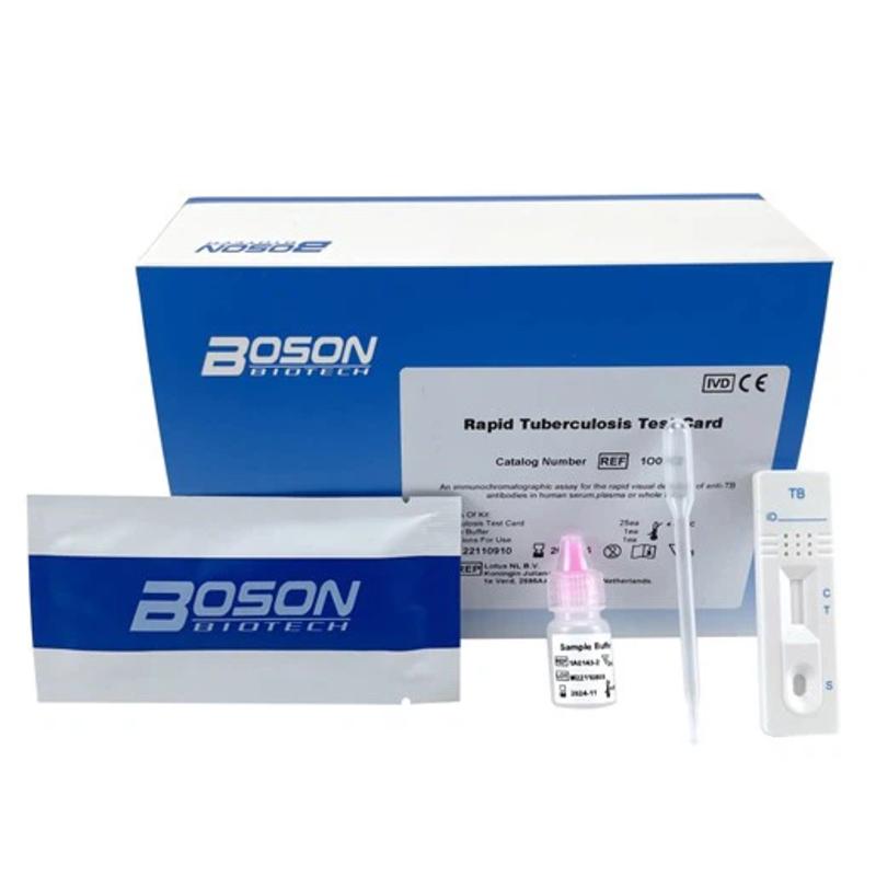 Швидкий тест для діагностики туберкульозу, тест картка (цільна кров/сироватка/плазма): 1O01C2, , Xiamen Boson Biotech Co., Ltd.